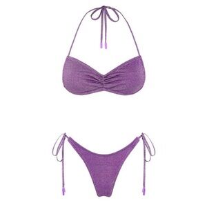 Triangl swimwear Purple Sparkle Bikini Set